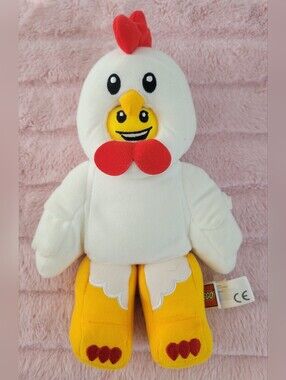White Chicken Plush Suit Red Comb Yellow Feet Manhattan Toy Company LEGO Guy 9"
